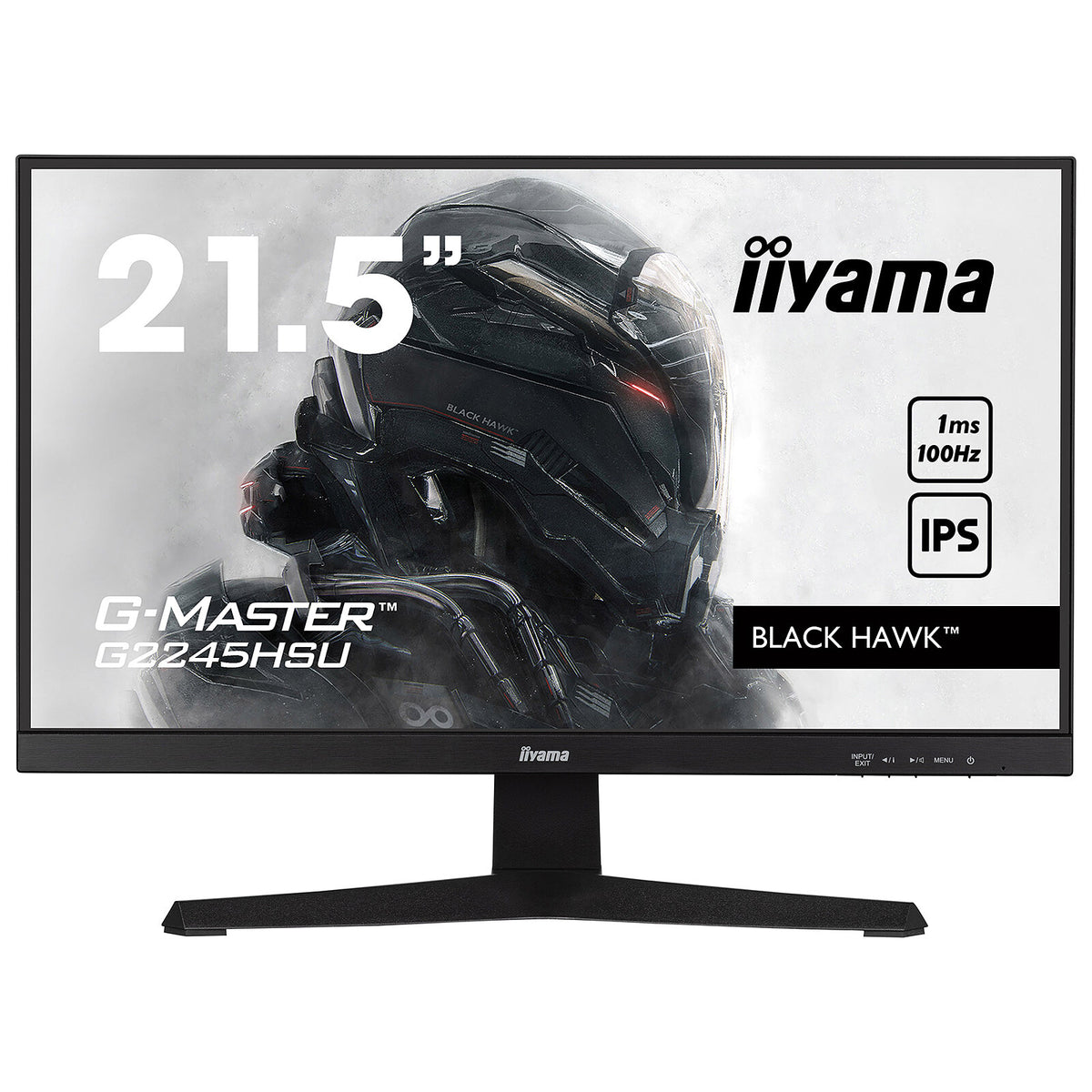 iiyama 21.5" LED - G-Master G2245HSU-B2 Black Hawk Monitor PC Full HD 1080p - 1920 x 1080 pixel - 1 ms (MPRT) - 16/9 - Pannel