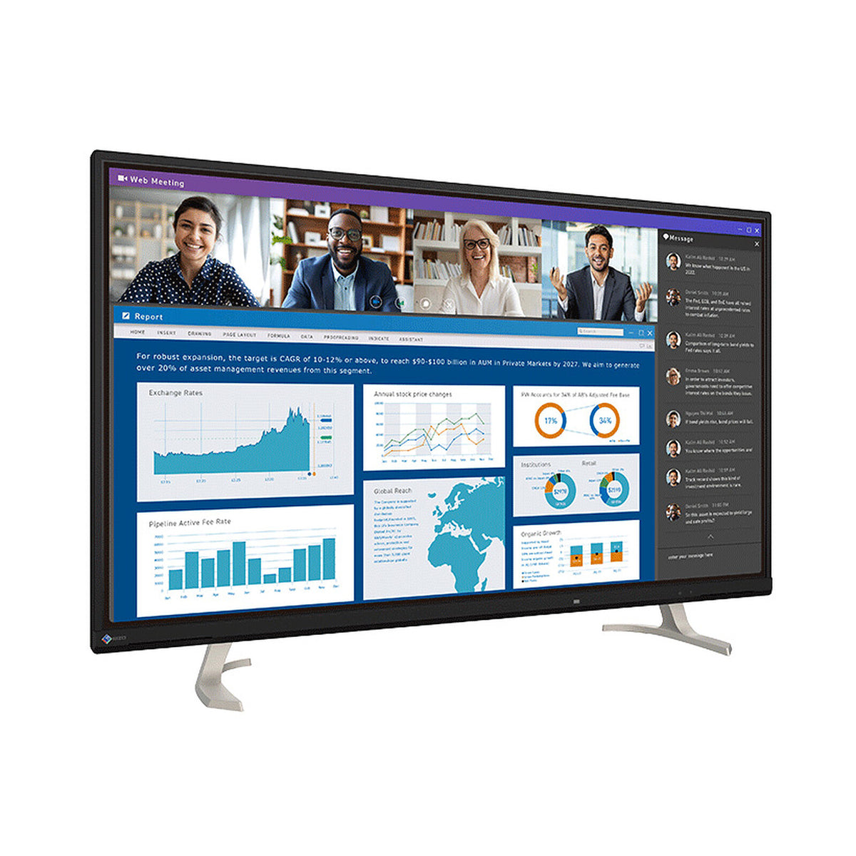 EIZO 42,5" LED - FlexScan EV4340X-BK Monitor PC 4K - 3840 x 2160 pixel - 5 ms (da grigio a grigio) - 16:9 widescreen - Pannel