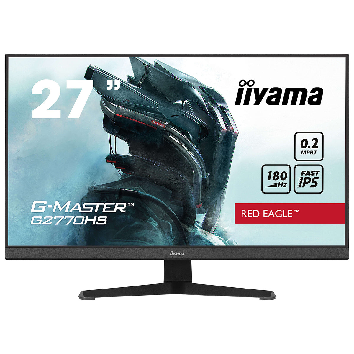 iiyama 27" LED - G-Master G2770HS-B1 Red Eagle Monitor PC Full HD 1080p - 1920 x 1080 pixel - 0,2 ms (MPRT) - Formato 16:9 - 