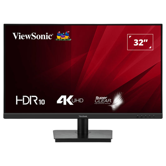 ViewSonic 32" LED - VA3208-4K-HD Monitor PC 4K - 3840 x 2160 pixel - 4 ms (da grigio a grigio) - 16/9 - Pannello VA - HDR10 -
