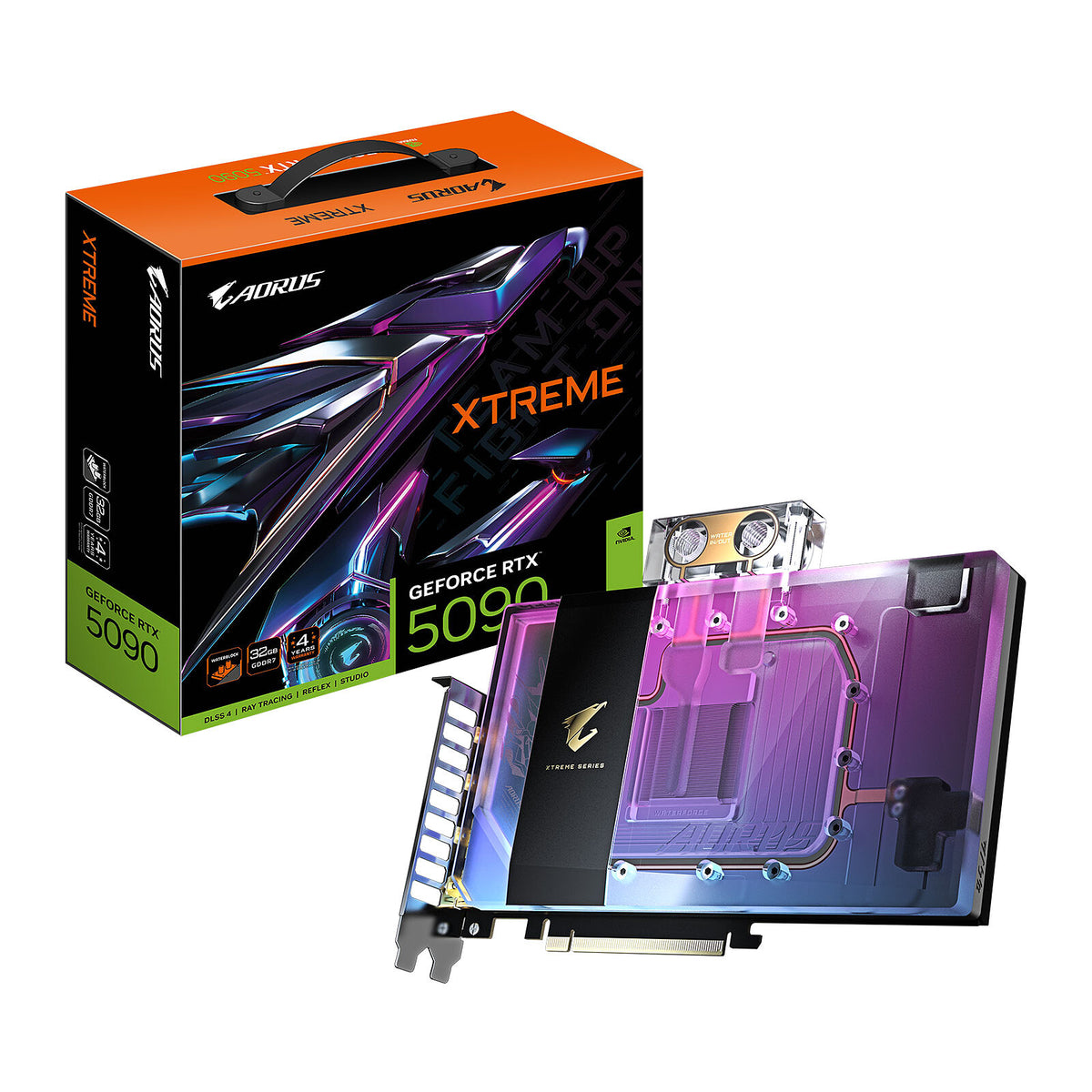 Gigabyte AORUS GeForce RTX 5090 XTREME WATERFORCE WB 32G 32 GB GDDR7 - HDMI/Tri DisplayPort - DLSS 4 - PCI Express (NVIDIA Ge