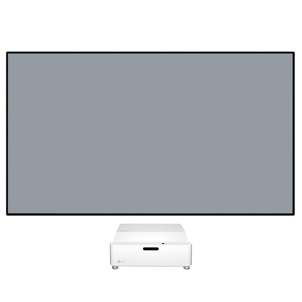 Optoma GT3500HDR + Oray Cineframe UST-ALR 124221 Proiettore laser DLP Full HD 3D Ready compatibile con 4K UHD - IP6X - 3800 Lumen - Lunghezza focale ultra corta - HDMI/USB - Altoparlante incorporato + schermo fisso da 100" su cornice per proiettore a lunghezza focale ultra corta 