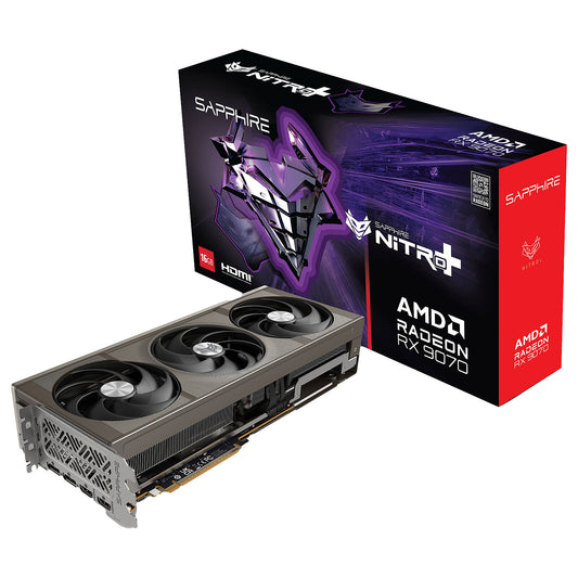 Sapphire NITRO+ AMD Radeon RX 9070 16GB 16GB GDDR6 - Dual HDMI/Dual DisplayPort - PCI Express (AMD Radeon RX 9070)
