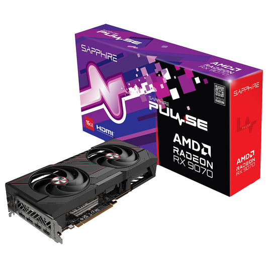 Sapphire PULSE AMD Radeon RX 9070 16GB 16GB GDDR6 - Dual HDMI/Dual DisplayPort - PCI Express (AMD Radeon RX 9070)