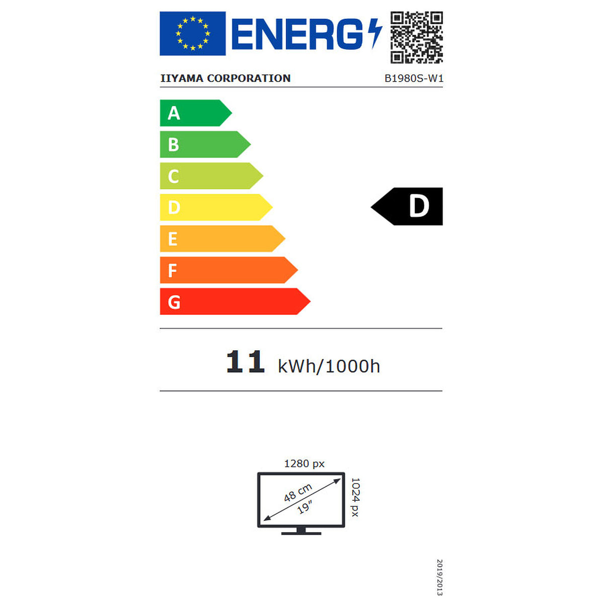 iiyama 19" LED - ProLite B1980S-W1 economico