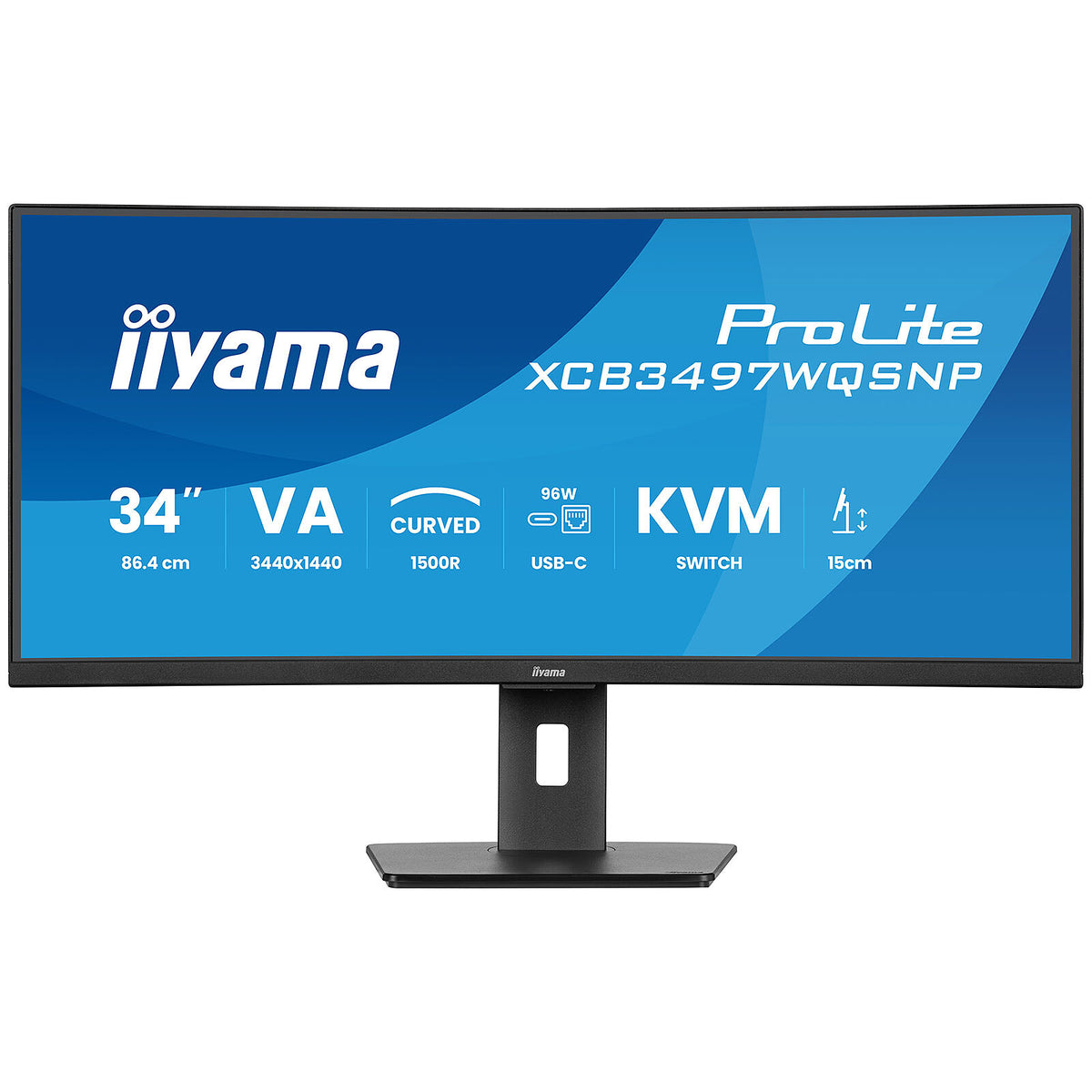 iiyama 34" LED - ProLite XCB3497WQSNP-B1 Monitor PC UltraWide WQHD - 3440 x 1440 pixel - 0,4ms (MPRT) - Widescreen 21/9 - Pan
