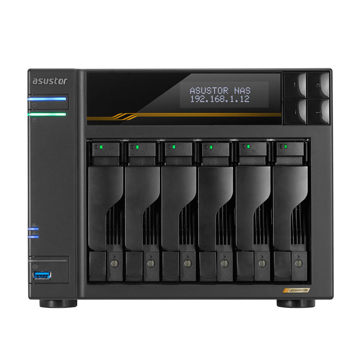 ASUSTOR Lockerstor 4 Gen 3 AS6806T Server NAS Barebone a 6 vani 16GB DDR5 AMD Ryzen V3C14 - 2x 10 GbE + 2x 5 GbE