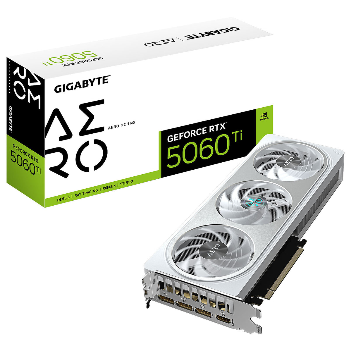 Gigabyte GeForce RTX 5060 Ti AERO OC 16G 16 GB GDDR7 - HDMI/Tri DisplayPort - DLSS 4 - PCI Express (NVIDIA GeForce RTX 5060 T