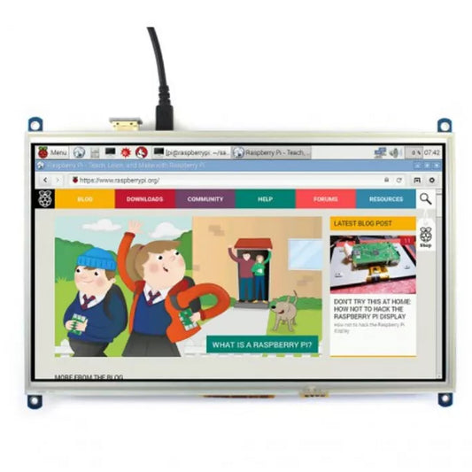 Waveshare 10.1" Resistivo - 11870 Schermo portatile universale (per Raspberry Pi, Ubuntu, Windows...) - 10,1" - 1024 x 600 pi