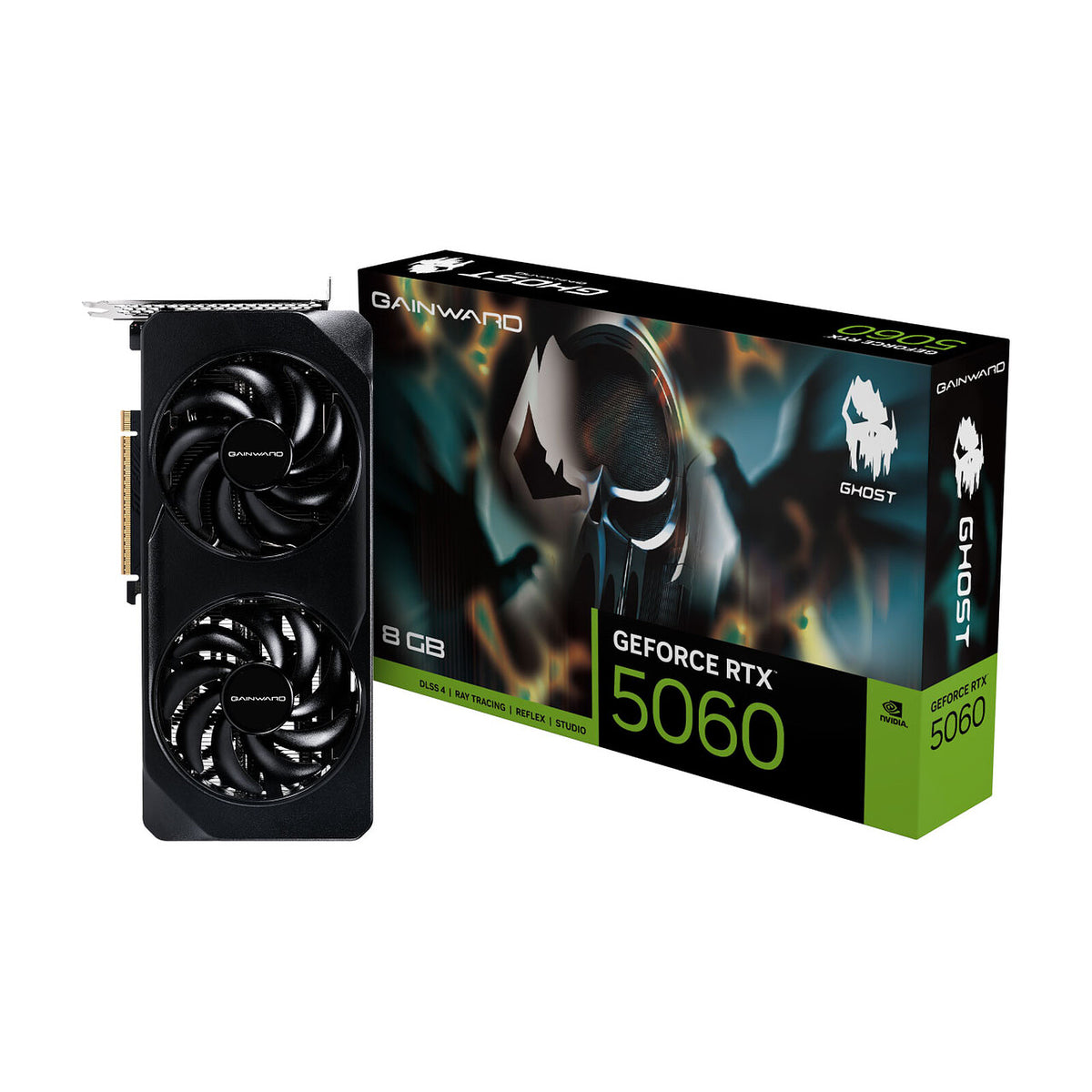 Gainward GeForce RTX 5060 Ghost 8GB 8GB GDDR7 - HDMI/Tri DisplayPort - DLSS 4 - PCI Express (NVIDIA GeForce RTX 5060)