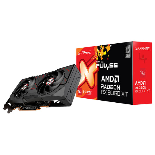 Sapphire PULSE AMD Radeon RX 9060 XT 16GB 16GB GDDR6 - HDMI/Dual-DisplayPort - PCI Express (AMD Radeon RX 9060 XT)