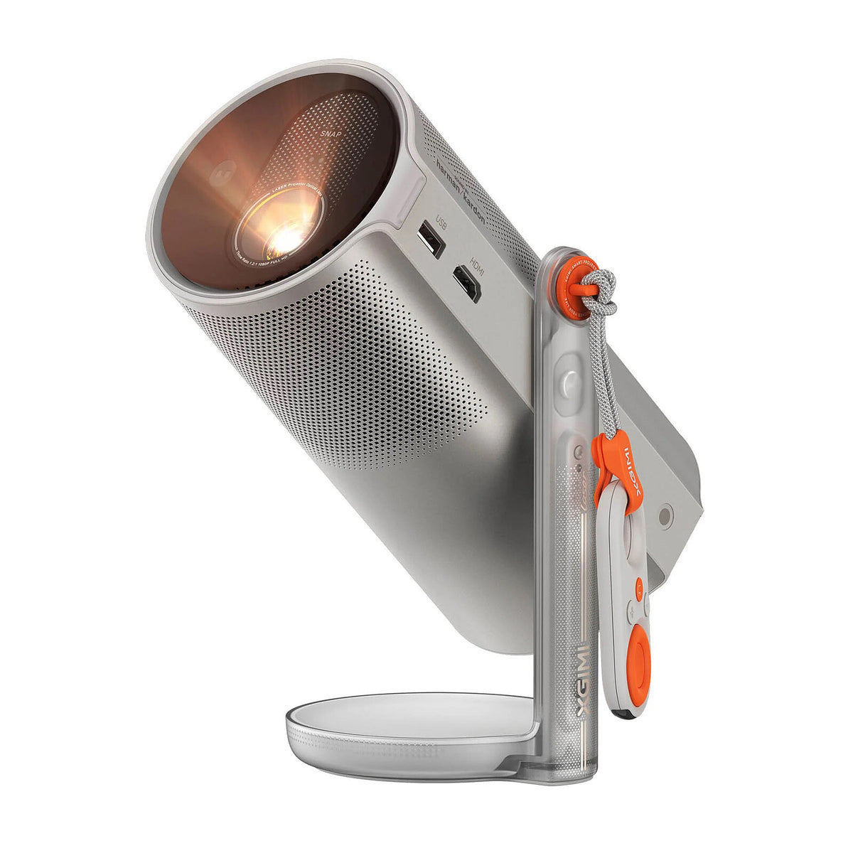 XGIMI MoGo 4 Proiettore portatile LED DLP - Full HD - HDR10 - 450 Lumen - Google TV - Wi-Fi 5/Bluetooth 5.1 - Google Assistant - Google Cast - ISA 2.0 - HDMI/USB - Altoparlanti Harman Kardon 2x 6 Watt