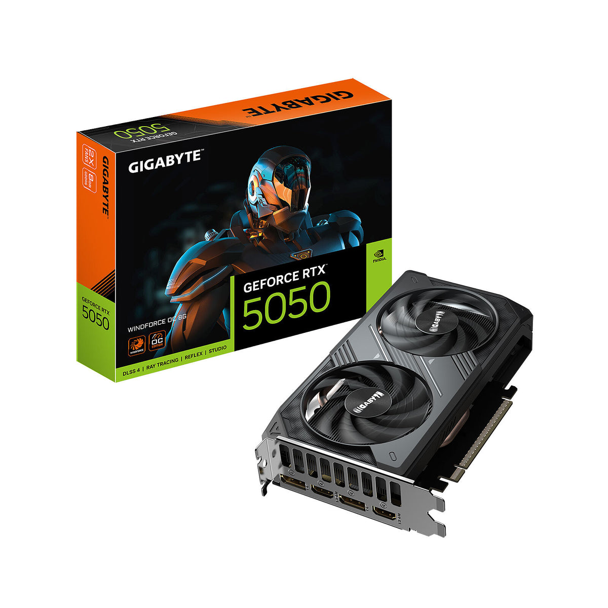 Gigabyte GeForce RTX 5050 WINDFORCE OC 8G 8 GB GDDR6 - Doppio HDMI/Doppio DisplayPort - DLSS 4 - PCI Express (NVIDIA GeForce 