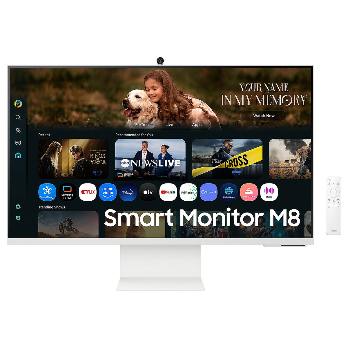 Samsung 32" LED - Smart Monitor M8 S32FM801UU Schermo PC 4K - 3840 x 2160 pixel - 4 ms (da grigio a grigio) - 16/9 - Pannello