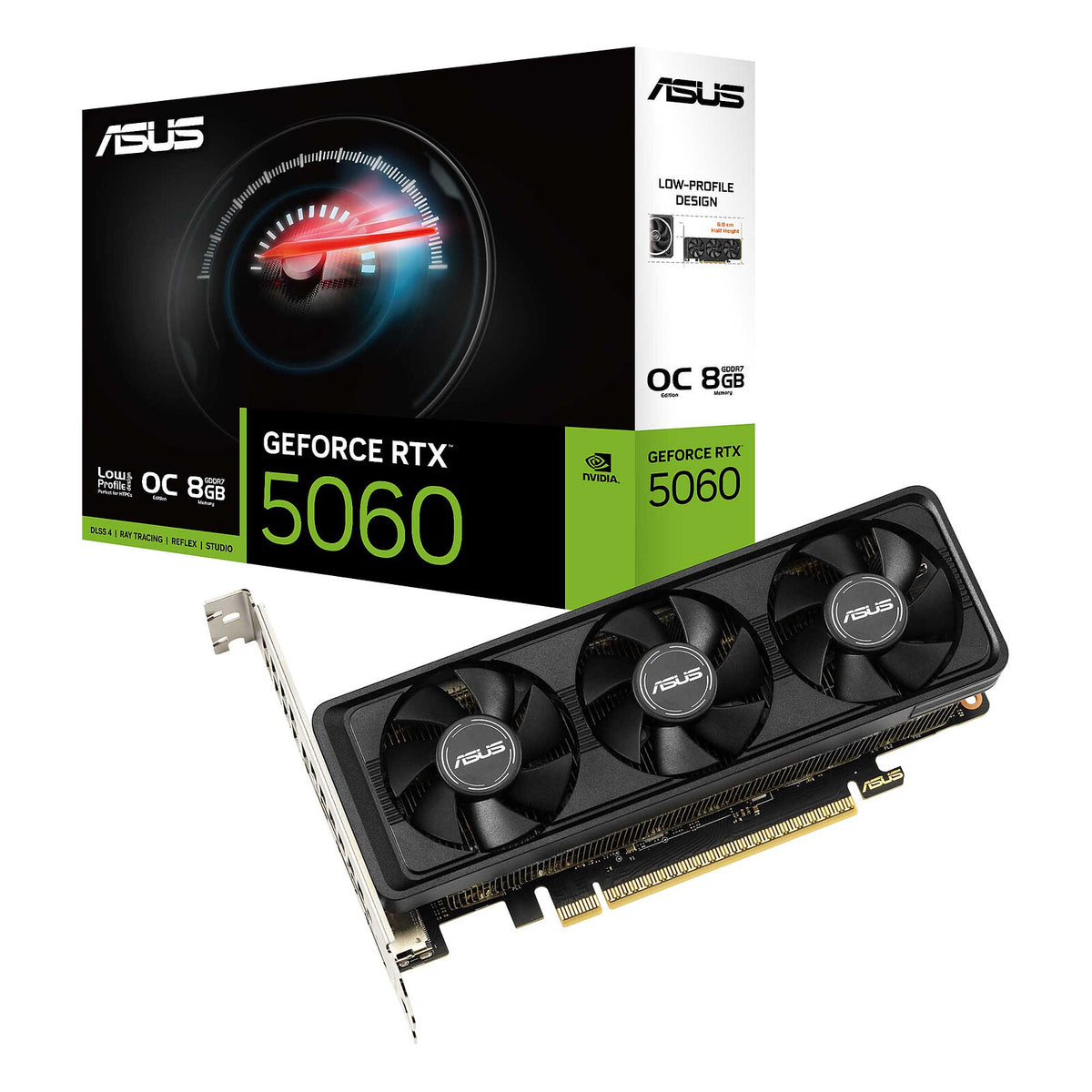 ASUS GeForce RTX 5060 LP BRK 8GB GDDR7 OC Edition 8GB GDDR7 - Dual HDMI/DisplayPort - DLSS 4 - PCI Express (NVIDIA GeForce RT