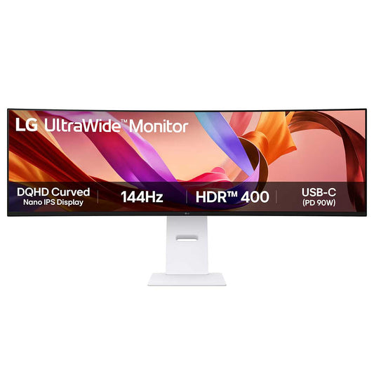 LG 49" LED - 49U950A-W Monitor PC 5K - 5120 x 1440 pixel - 5 ms (da grigio a grigio) - 32/9 - Pannello IPS curvo - 144 Hz - D