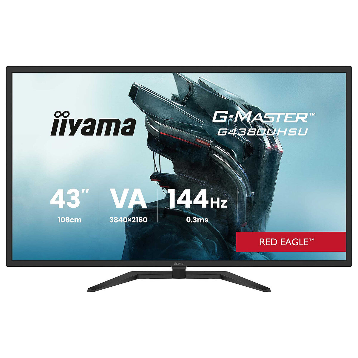 iiyama 42.5" LED - G-MASTER G4380UHSU-B2 Red Eagle Monitor PC 4K - 3840 x 2160 pixel - 0,3 ms (MPRT) - 16/9 - Pannello VA - H