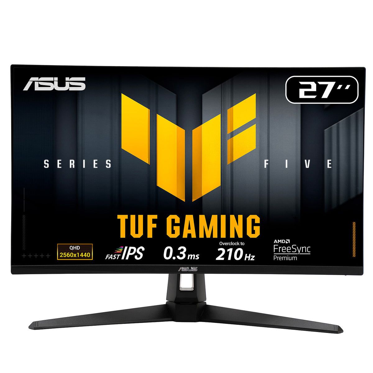 ASUS 27" LED - VG27AQ5A Monitor PC 2.5K - 2560 x 1440 pixel - 1 ms (da grigio a grigio) - 16/9 - Pannello IPS veloce - 210 Hz