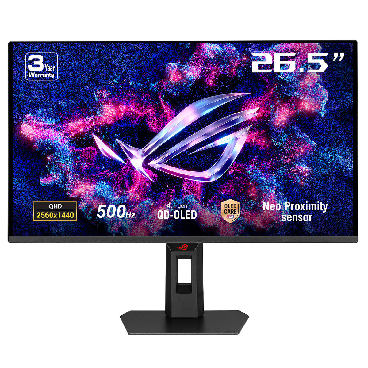 ASUS 27" OLED - ROG Strix OLED XG27AQDPG Display PC da 2,5K - 2560 x 1440 pixel - 0.03 ms (da grigio a grigio) - Formato 16/9
