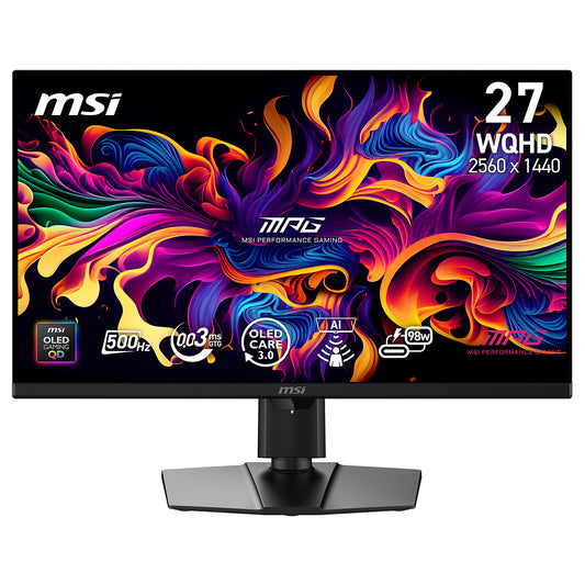 MSI 26.5" LED - MPG 271QR QD-OLED X50 Monitor PC 2.5K - 2560 x 1440 pixel - 0,03 ms (da grigio a grigio) - 16/9 - Pannello OL