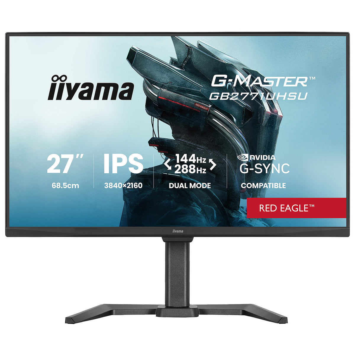 iiyama 27" LED - G-Master GB2771UHSU-B1 Red Eagle Monitor PC 4K - 3840 x 2160 pixel - 0,8 ms (MPRT) - 16/9 - Pannello IPS - 1