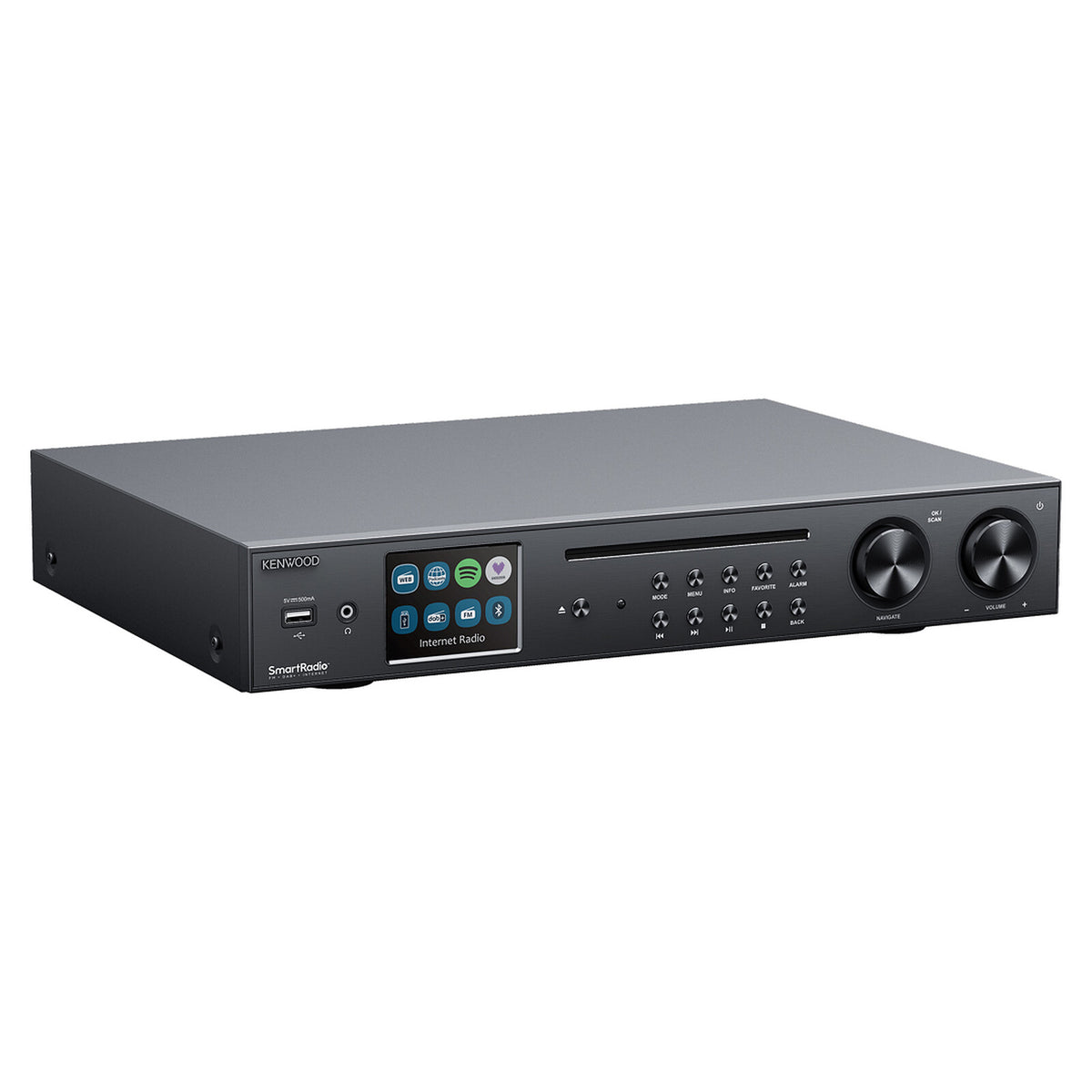 Kenwood KR-W8000SCD-B Sistema audio stereo 2 x 30W - FM/DAB+ - Lettore CD/RW/MP3 - Wi-Fi/Bluetooth - USB/AUX - Spotify Connect - Display TFT a colori da 3,2"