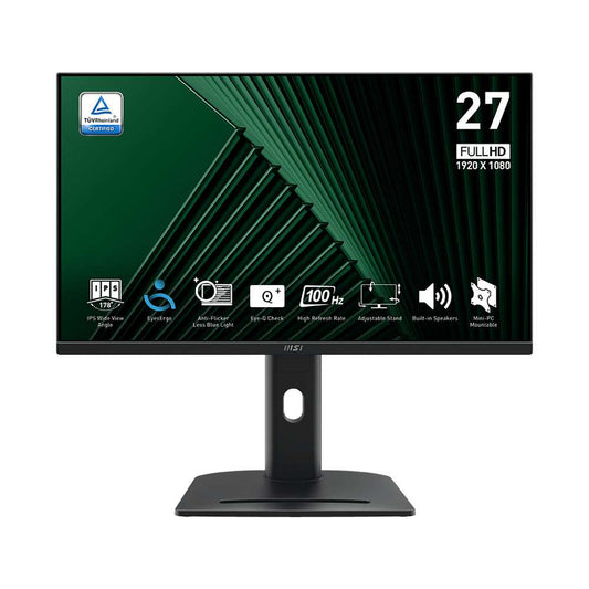 MSI 27" LED - PRO MP275PG Schermo PC Full HD 1080p - 1920 x 1080 pixel - 1 ms (MPRT) - 16/9 - Pannello IPS - 100 Hz - Adaptiv