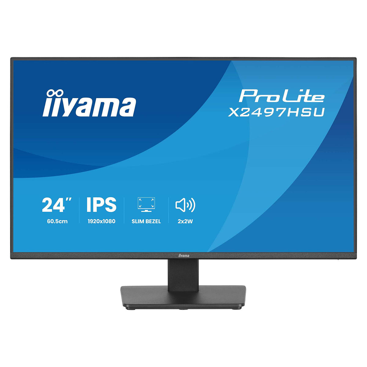 iiyama 23.8" LED - ProLite X2497HSU-B1 Schermo PC Full HD 1080p - 1920 x 1080 pixel - 4 ms (grigio su grigio) - Formato panor