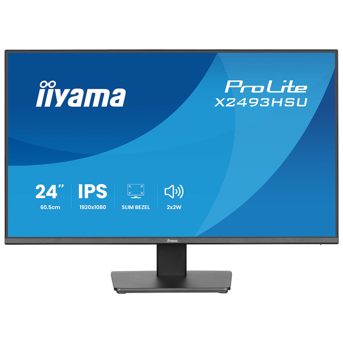 iiyama 23.8" LED - ProLite X2493HSU-B1 Schermo PC Full HD 1080p - 1920 x 1080 pixel - 1 ms (MPRT) - 16/9 - Pannello IPS - 120