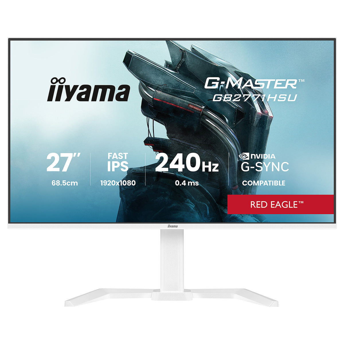 iiyama 27" LED - G-Master GB2771HSU-W1 Red Eagle Schermo PC Full HD 1080p - 1920 x 1080 pixel - 0,4 ms (MPRT) - Formato 16/9 
