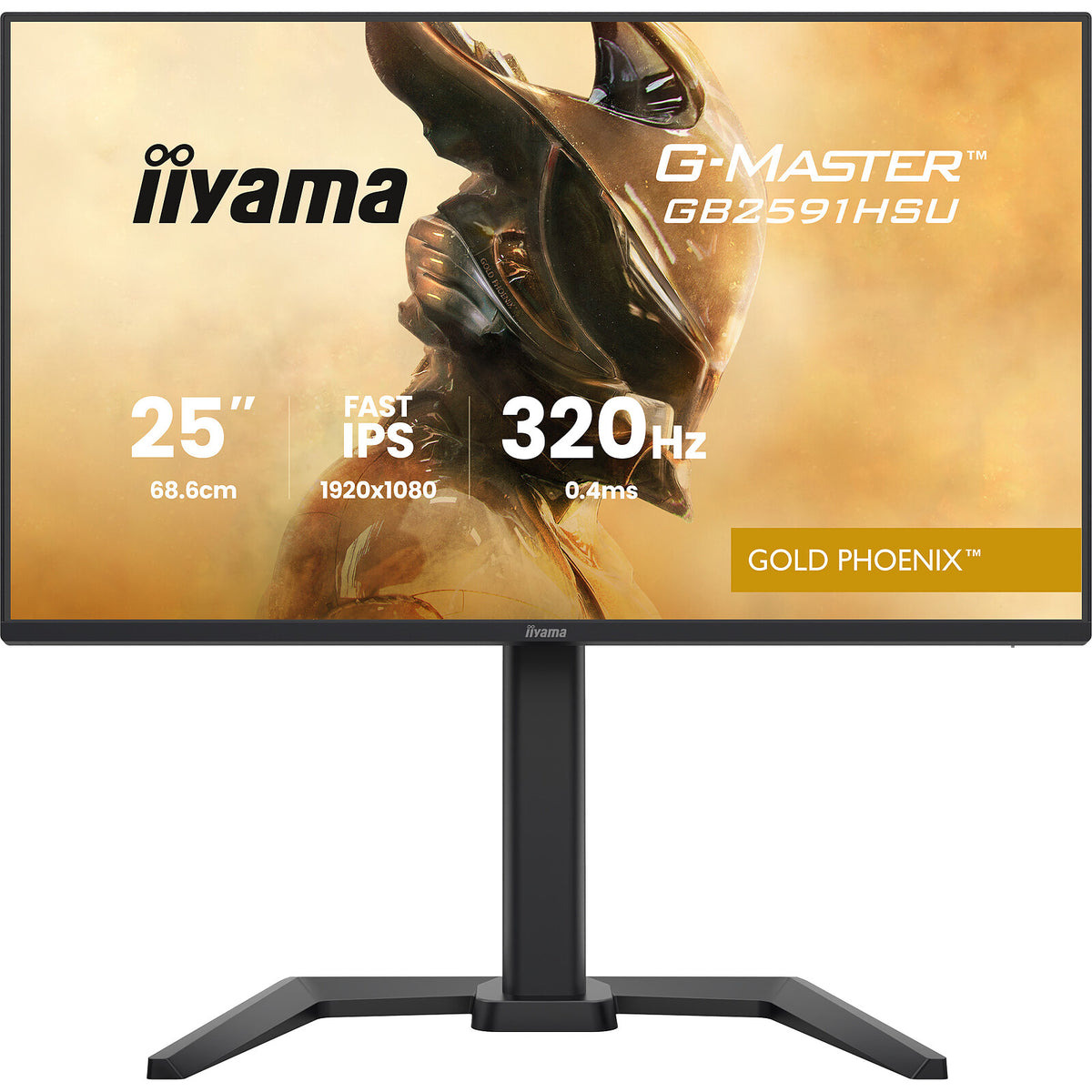 iiyama 24.5" LED - G-Master GB2591HSU-B1 Gold Phoenix Schermo PC Full HD 1080p - 1920 x 1080 pixel - 0,4 ms - 16/9 - Fast IPS