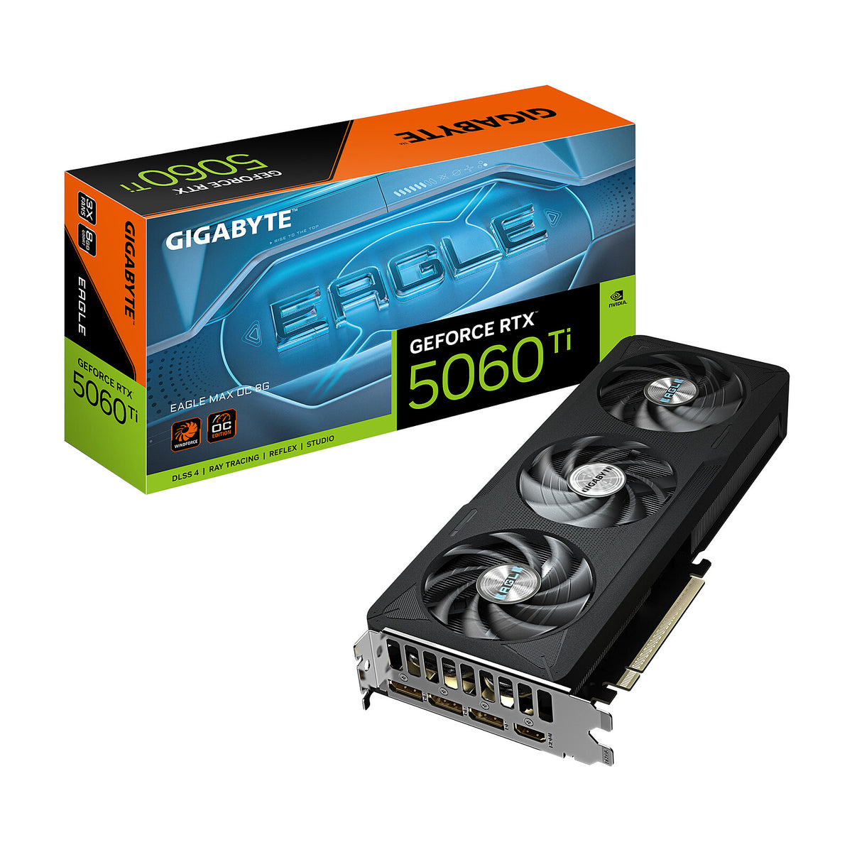 Gigabyte GeForce RTX 5060 Ti EAGLE MAX OC 8G 8 GB GDDR7 - HDMI/Tri DisplayPort - DLSS 4 - PCI Express (NVIDIA GeForce RTX 506