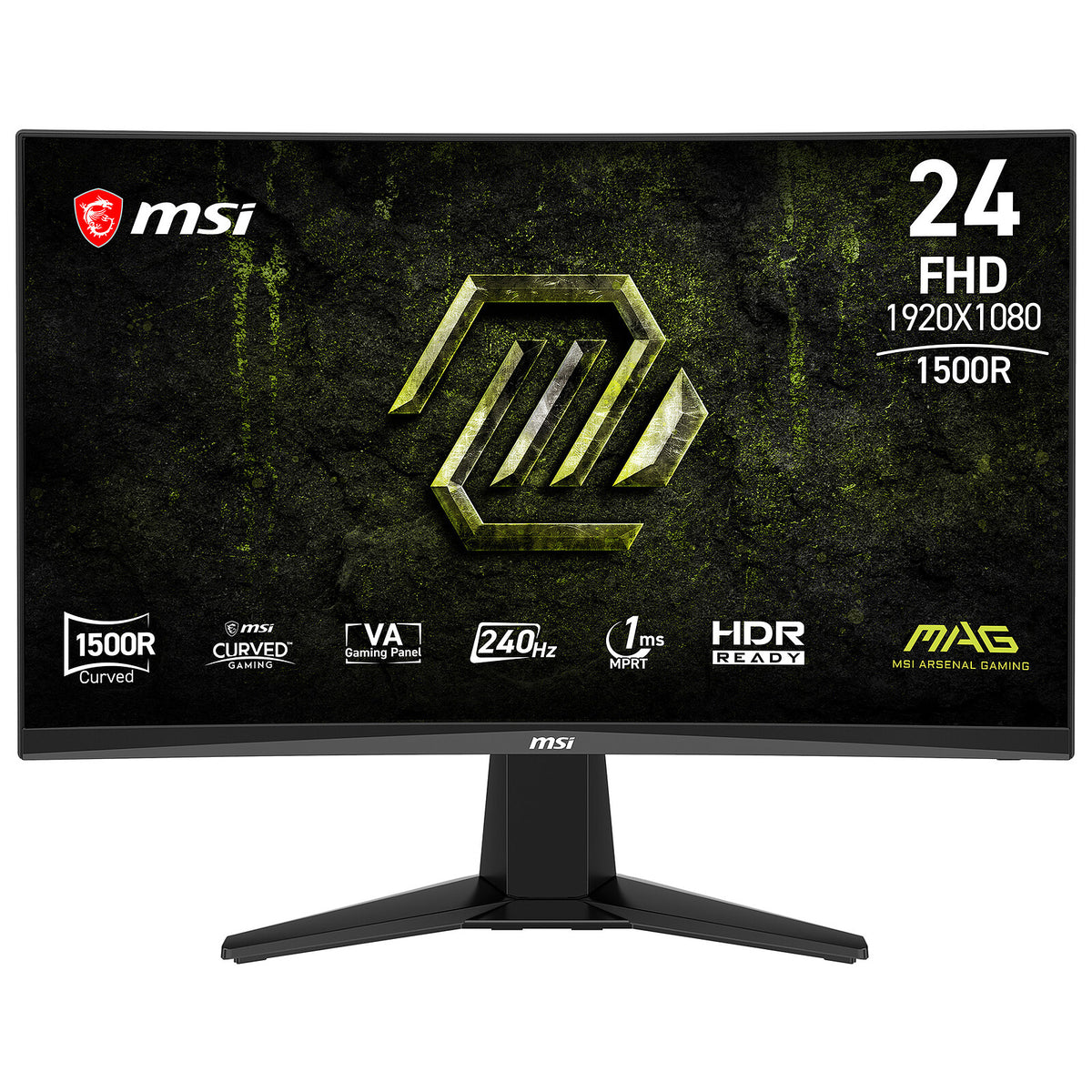 MSI 23.6" LED - MAG 245C X24 Schermo PC Full HD 1080p - 1920 x 1080 pixel - 1 ms (grigio su grigio) - 16/9 - Pannello VA curv