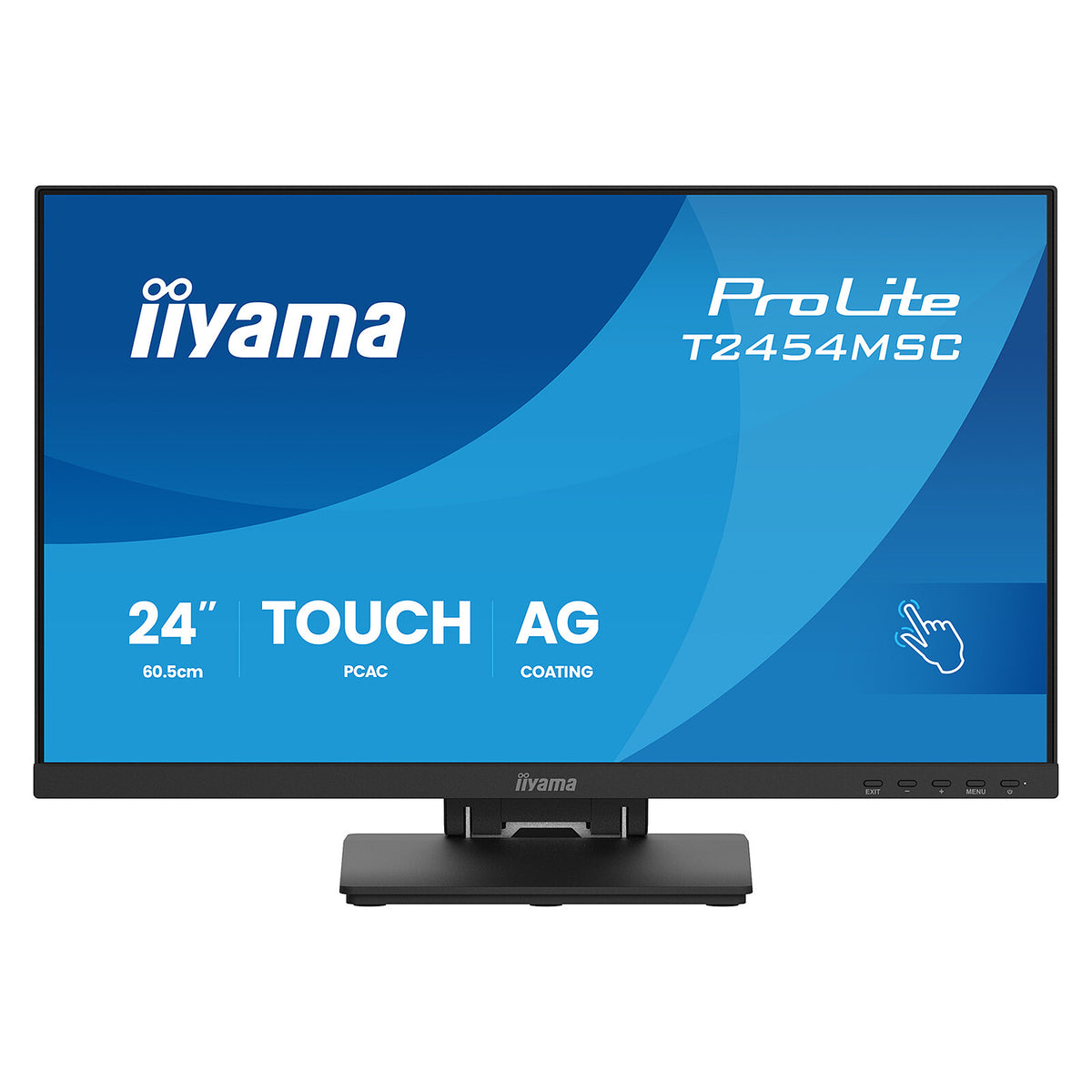 iiyama 23.8" LED Touch - ProLite T2454MSC-B3AG Schermo PC Full HD 1080p - 1920 x 1080 pixel - Touchscreen MultiTouch - 4 ms -