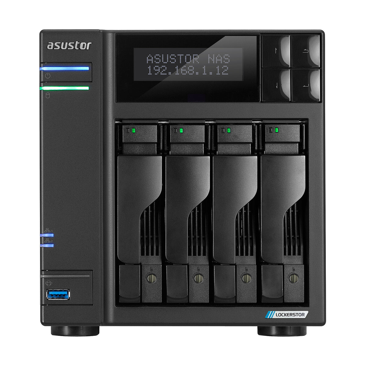 ASUSTOR Lockerstor 4 Gen 2+ S3070684 V2 Barebone Server NAS a 4 alloggiamenti 4 GB DDR4 Intel Celeron N5105 - 2x LAN 5 GbE