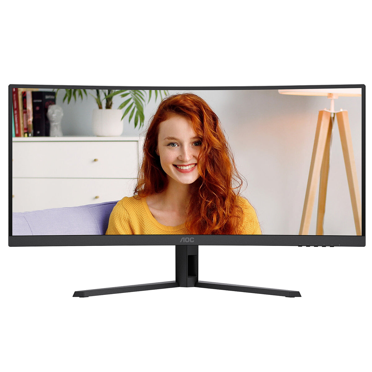 AOC 34" LED - CU34B3E Monitor PC UltraWide WQHD - 3440 x 1440 pixel - 1 ms (MPRT) - 21/9 - Pannello VA curvo - 120 Hz - 