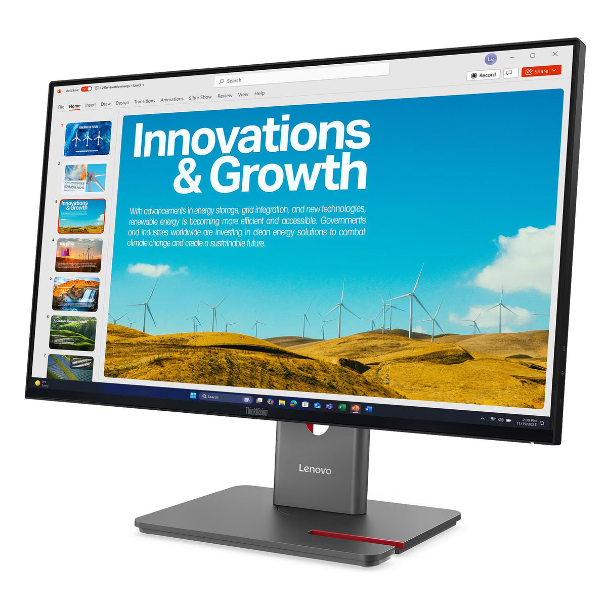 Nota Lenovo 23.8" LED - ThinkVision P24QD-40