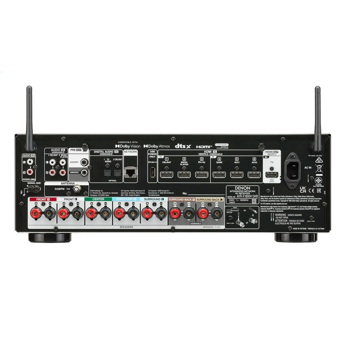 Acquista Denon AVR-X1800H DAB Nero
