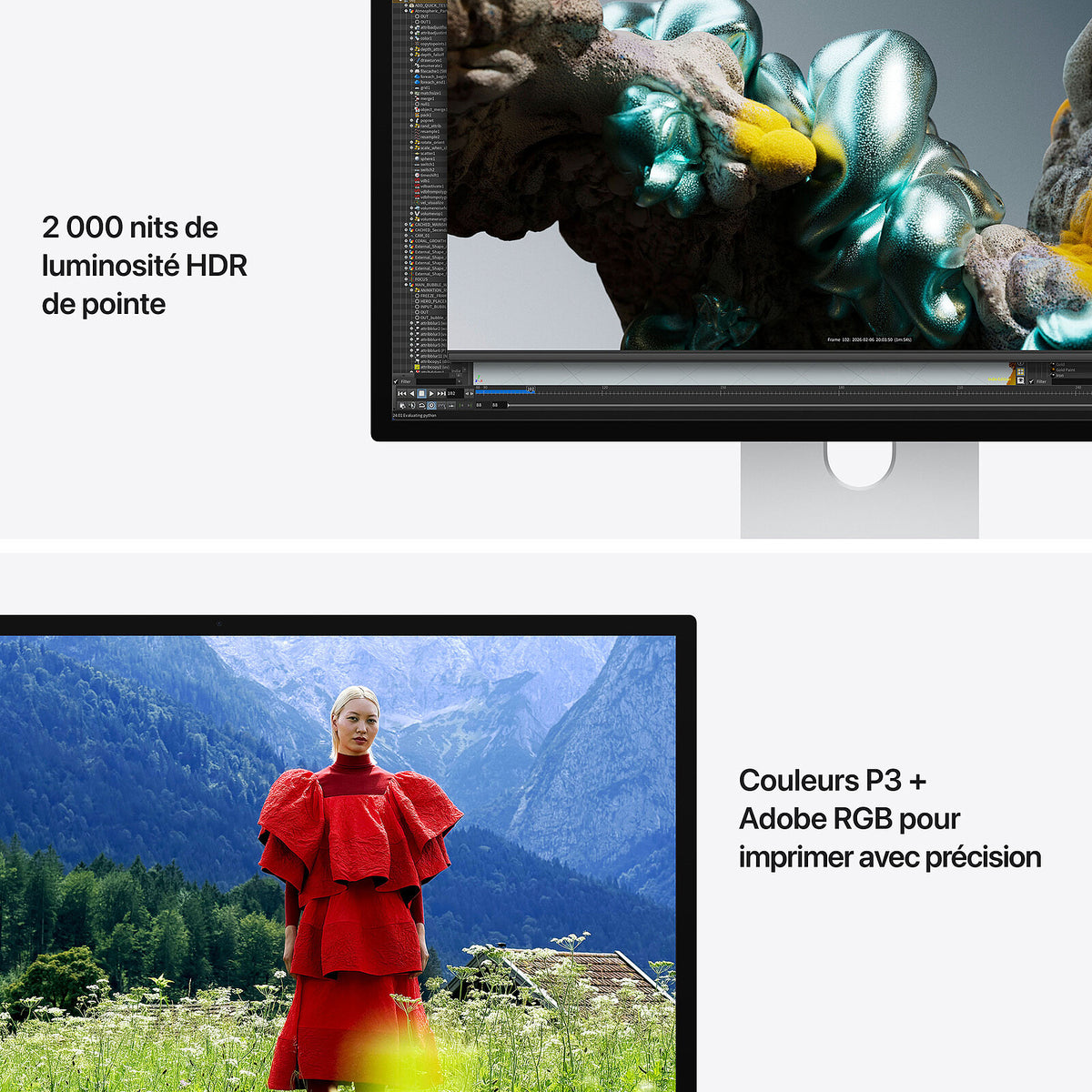 Nota Apple 27" LED - Studio Display XDR - Vetro nano-texturizzato - Supporto con inclinazione e altezza regolabili