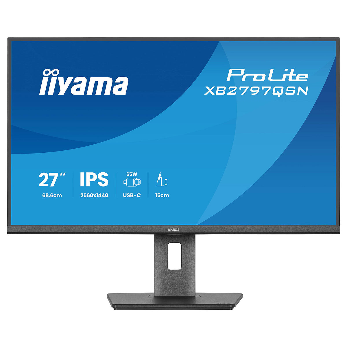 iiyama 27" LED - ProLite XB2797QSN-B1 Monitor PC 2.5K - 2560 x 1440 pixel - 1 ms (MPRT) - 16/9 - Pannello IPS - 75 Hz - Adapt