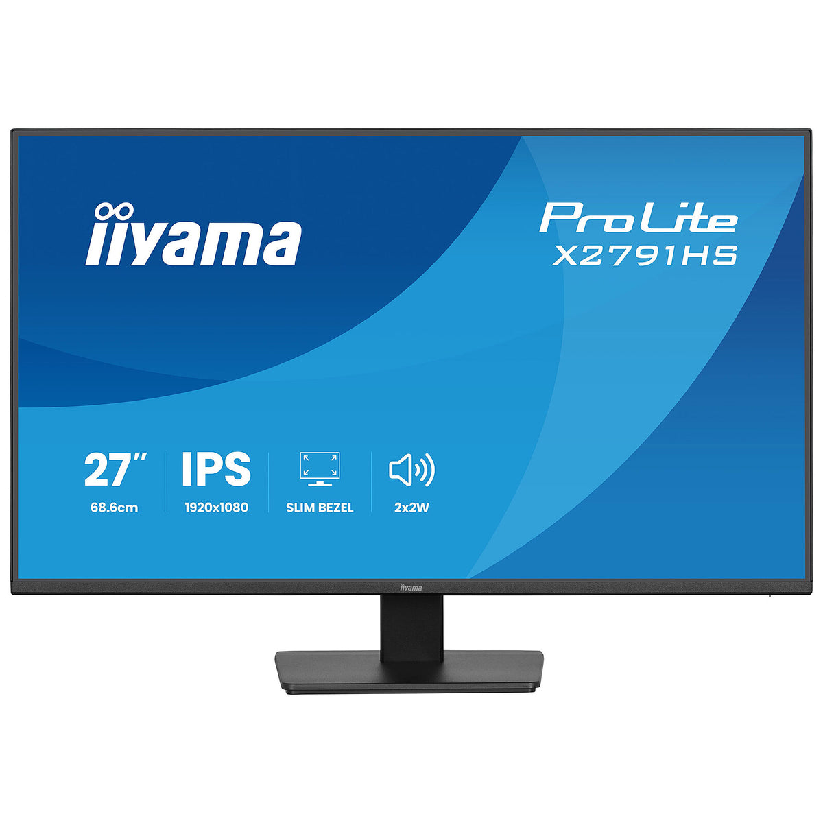 iiyama 27" LED - ProLite X2791HS-B1 Monitor PC Full HD 1080p - 1920 x 1080 pixels - 1 ms (MPRT) - 16/9 - Pannello IPS - 120 H