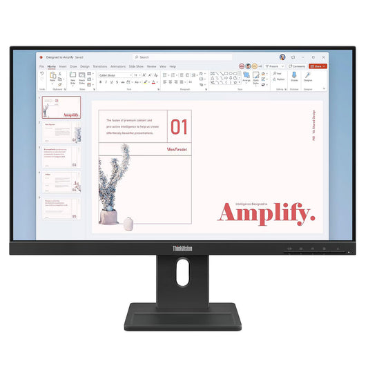 Lenovo 23,8" LED - ThinkVision E24-40 Ecran PC Full HD 1080p - 1920 x 1080 pixel - 6 ms (grigio su grigio) - 16/9 - Pannello 