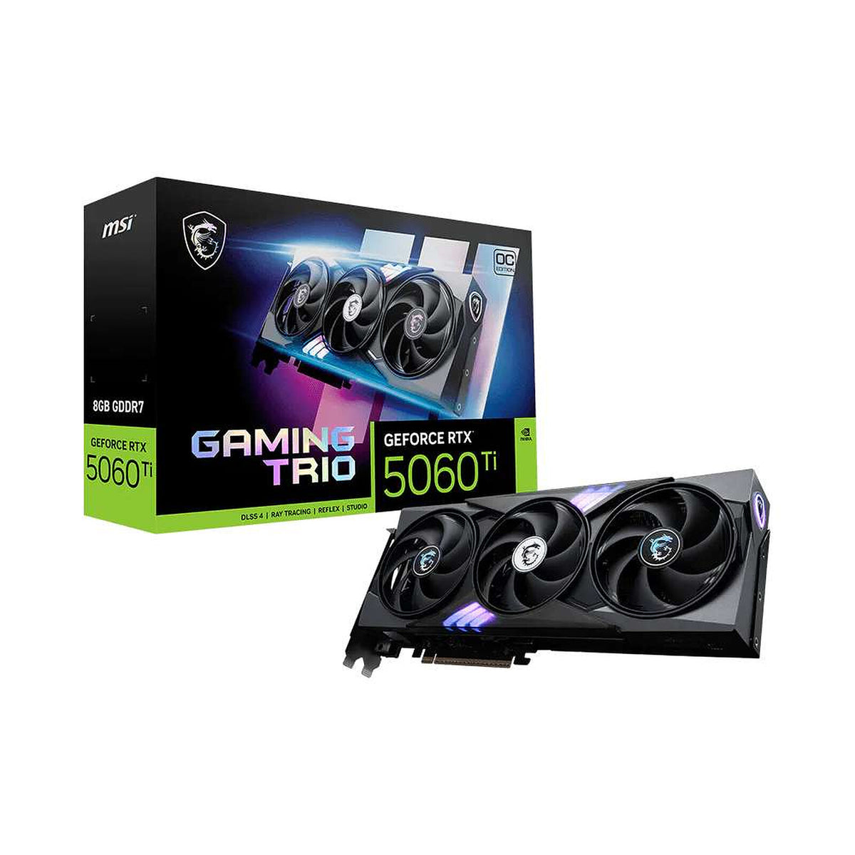 MSI GeForce RTX 5060 Ti 8G GAMING TRIO OC 8 GB GDDR7 - HDMI/Tri DisplayPort - DLSS 4 - PCI Express (NVIDIA GeForce RTX 5060 T
