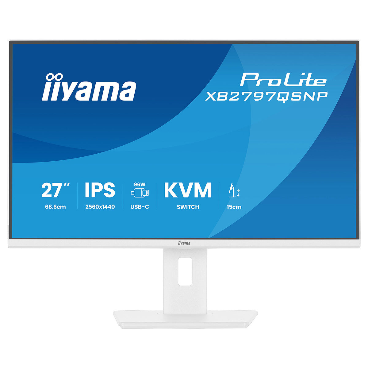 iiyama 27" LED - ProLite XB2797QSNP-W1 Monitor PC 2.5K - 2560 x 1440 pixel - 1 ms (MPRT) - 16/9 - Pannello IPS - 75 Hz - Adap