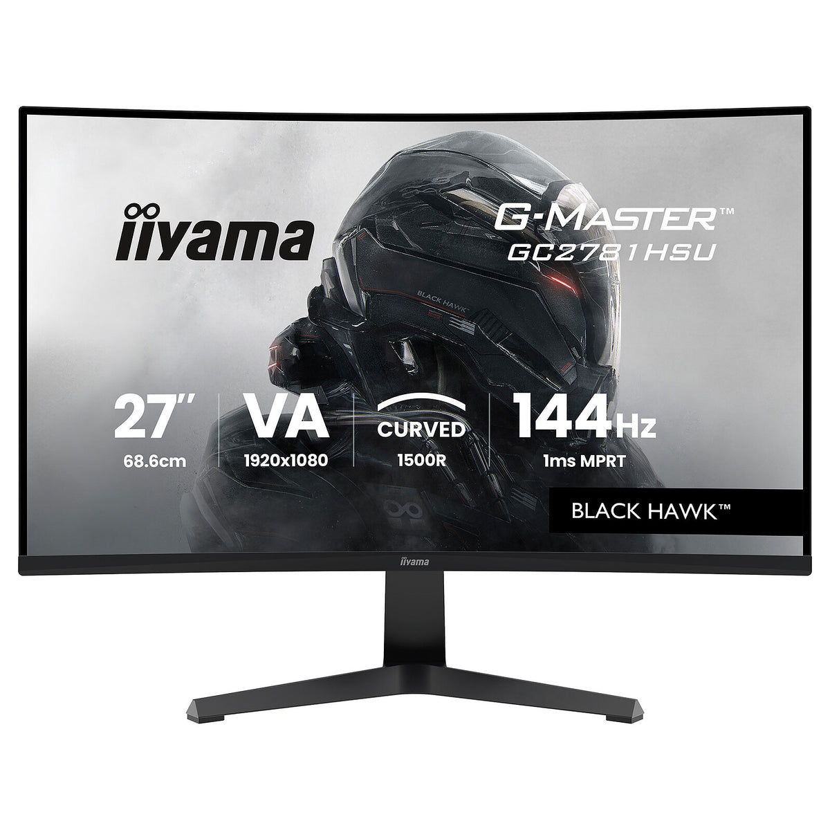 iiyama 27" LED - G-Master GC2781HSU-B1 Black Hawk Ecran PC Full HD 1080p - 1920 x 1080 pixels - 1 ms (MPRT) - 16/9 - Pannello