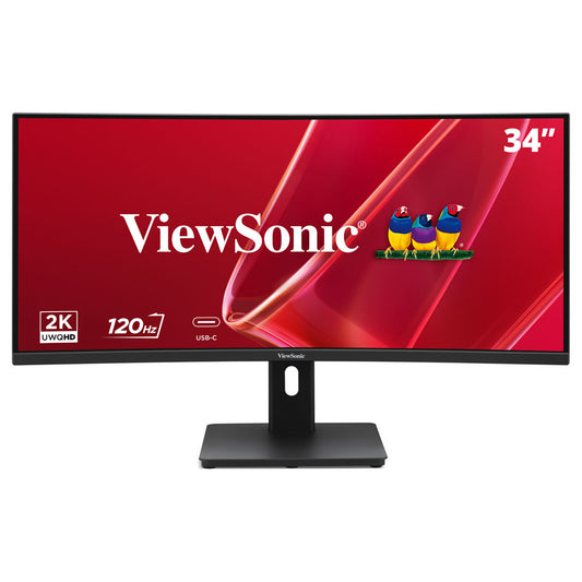 ViewSonic 34" LED - VA3420C-2 Monitor PC UltraWide WQHD - 3440 x 1440 pixels - 3.5 ms (grigio a grigio) - 21/9 - Pannello VA 