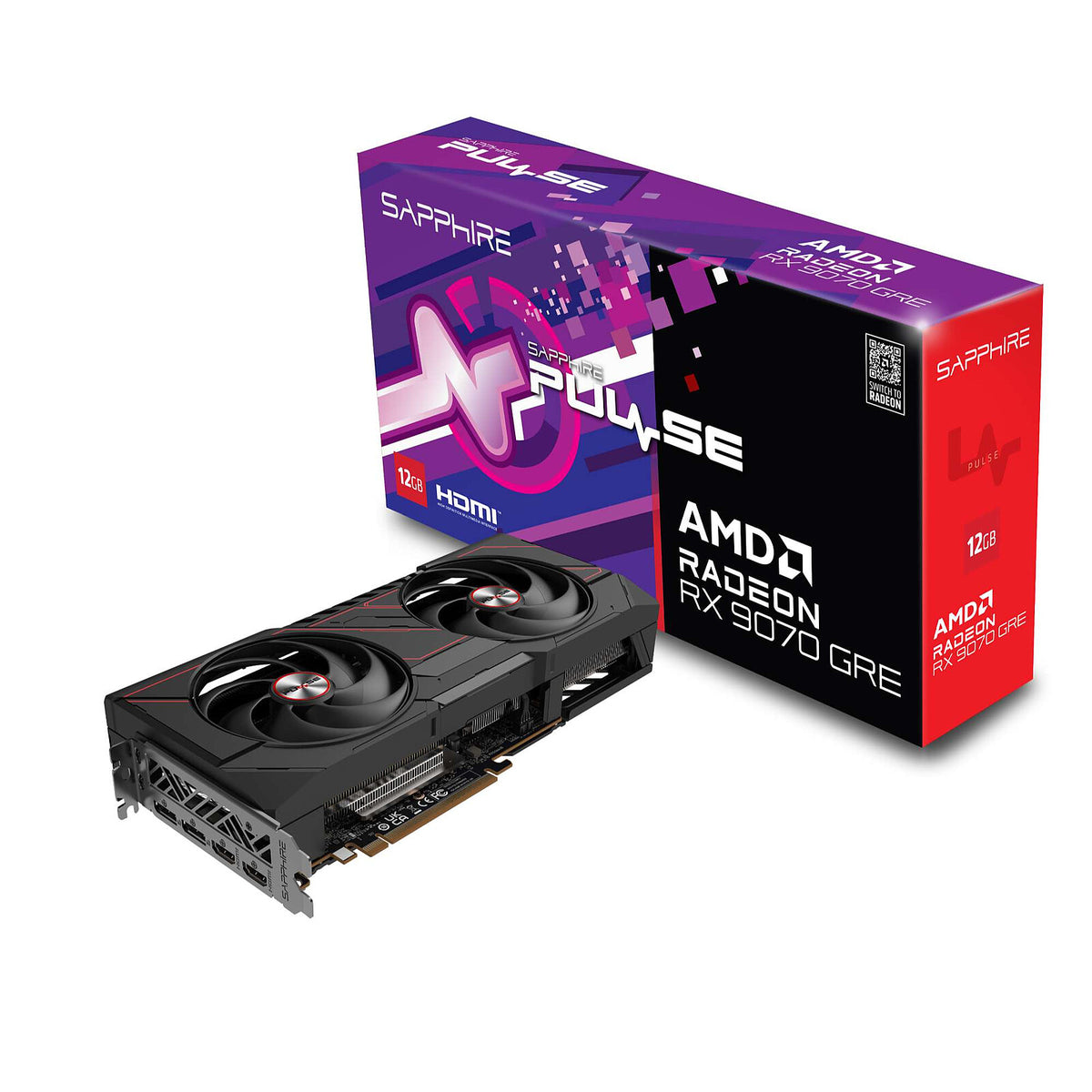 Sapphire PULSE AMD Radeon RX 9070 GRE Gaming OC 12GB 12 GB GDDR6 - Doppia HDMI/Doppia DisplayPort - PCI Express (AMD Radeon R