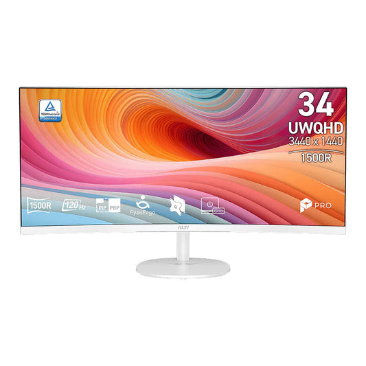 MSI 34" LED - PRO MP341CQW E12 Schermo PC UltraWide WQHD - 3440 x 1440 pixel - 1 ms (MPRT) - 21/9 - Pannello VA curvo - 120 H