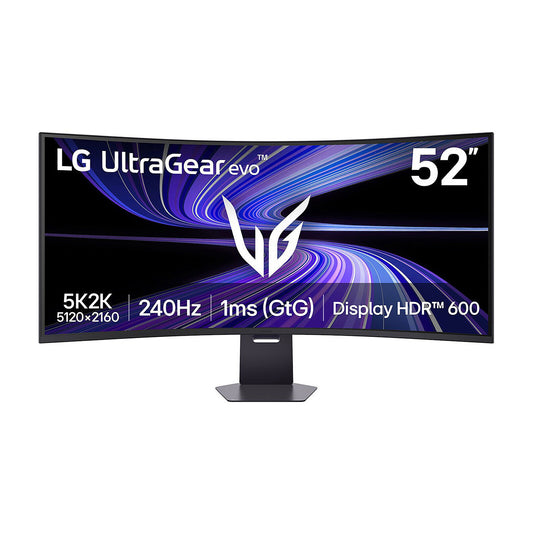 LG 51.6" LED - UltraGear 52G930B-B Monitor PC 5K - 5120 x 2160 pixel - 1 ms (da grigio a grigio) - 21/9 - Pannello VA curvo -