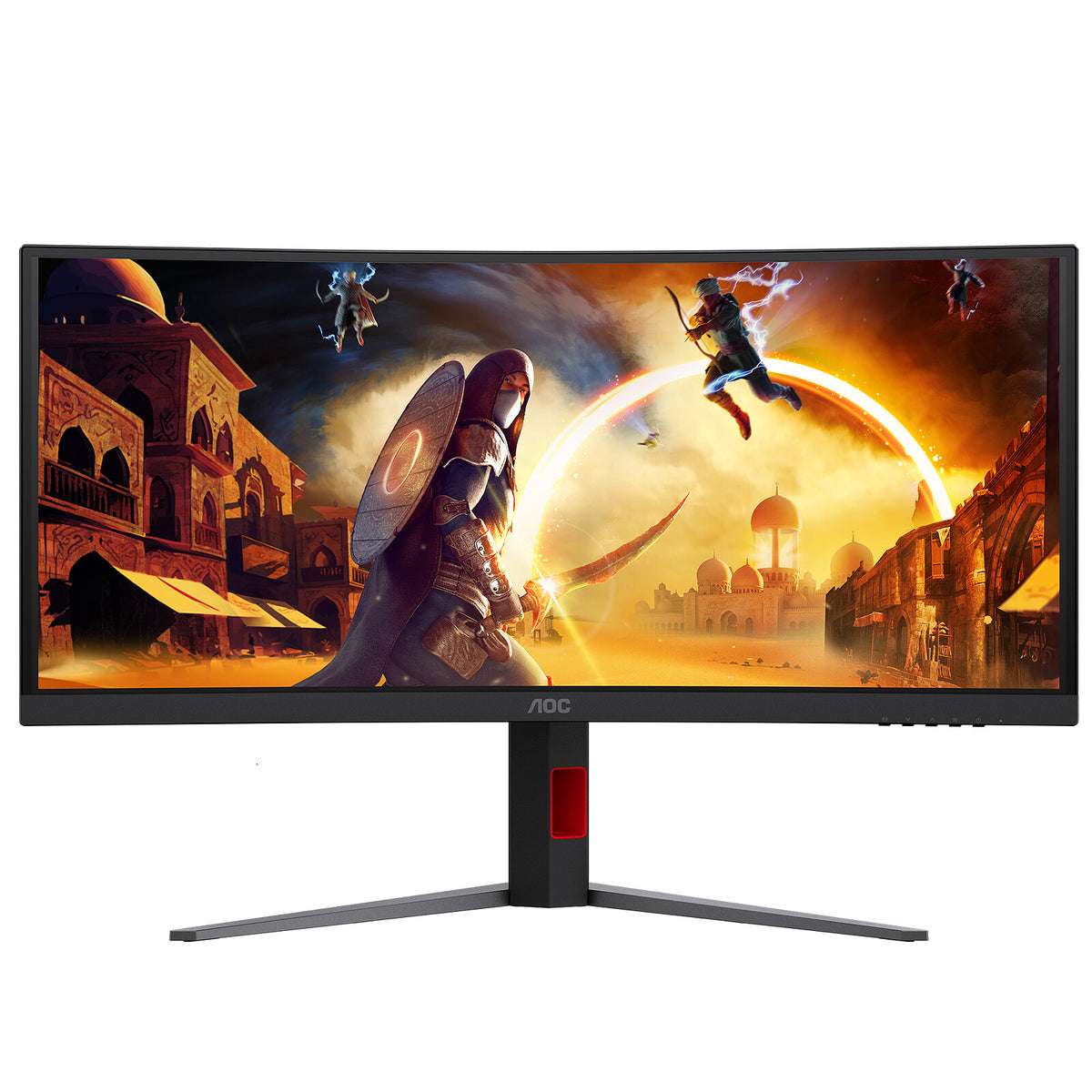 AOC 34" LED - CU34G4CA Schermo PC UltraWide WQHD - 3440 x 1440 pixel - 1 ms (grigio su grigio) - 21/9 - Pannello VA curvo - 1